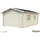 Palmako Holzgarage Roger mit Holztor Klar tauchgrundiert 360 cm x 550 cm