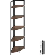 Tectake Eckregal 30 x 30 x 150 cm Dunkelbraun