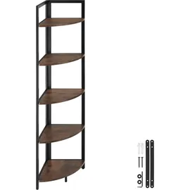 Tectake Eckregal 30 x 30 x 150 cm Dunkelbraun