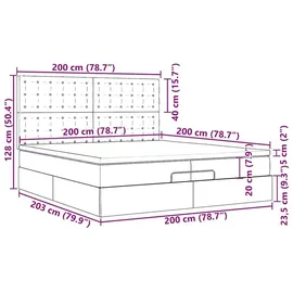 vidaXL Ottoman-Bett 200 x 200 cm Schwarz