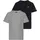 Champion Jungen, Legacy Basics B 2-Pack Crewneck T-Shirt Schwarz/Hellgrau Melange, 13-14 Jahre EU - 13-14 Jahre