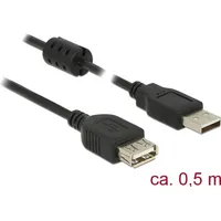 DeLock USB-Kabel USB 2.0 USB-A Stecker, USB-A Buchse 0.50