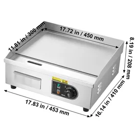 Vevor Kommerzieller Grill 2800 W 45 x 30 cm