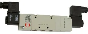 Riegler 5/3-Wegeventil, elektropneu., Mitte entlüft., G 1/2, 110 V AC