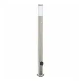 vidaXL Wegeleuchte Edelstahl 110,0 cm inkl. Sensor und Steckdose grau/silber