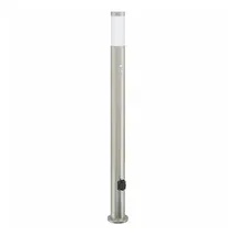 vidaXL Wegeleuchte Edelstahl 110,0 cm inkl. Sensor und Steckdose grau/silber