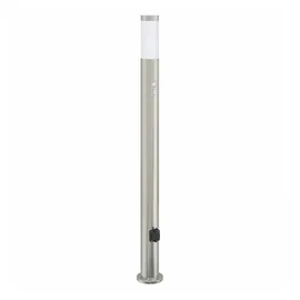 vidaXL Wegeleuchte Edelstahl 110,0 cm inkl. Sensor und Steckdose grau/silber