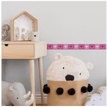 A.S. Création Bordüre Only Borders 10, Kinderzimmertapete, rosa, weiß 281838, rosa