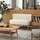 Homcom 2-Sitzer Stoffsofa Polstersofa Loungesofa breit Cremeweiß