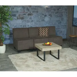 MCW 3-Sitzer Sofa Couch Moncalieri, Stoff/Textil ~ braun,