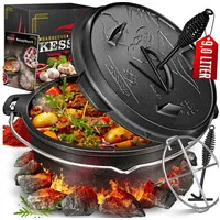 Kesser Dutch Oven Set 9,0 l Gusseisen Gelb