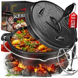 Kesser Dutch Oven Set 9,0 l Gusseisen Gelb