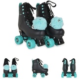 Byox Rollschuhe Escape schwarz (35), Schwarz, Türkis