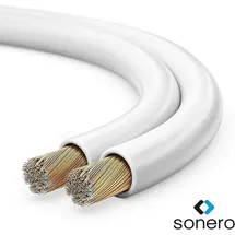 Sonero Lautsprecherkabel 2x1,5mm2, CCA 10,0m, weiß