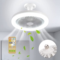 Deckenventilator Mit Beleuchtung und Fernbedienung, 36W LED Lampe und Leiser Deckenventilator, Ideal für Wohnzimmer und Schlafzimmer, E27 Converter Base