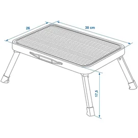 PRO PLUS ProPlus Einzeltrittstufe klappbar 38 x 26 x 17 cm Grau