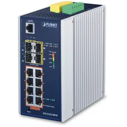 PLANET IGS-5225-8P4S Netzwerk-Switch Managed L2+ Gigabit Ethernet (10/100/1000) Power over Ethernet (PoE) Blau, Silber