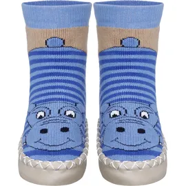 Playshoes Hüttenschuh Nilpferd Blau 27