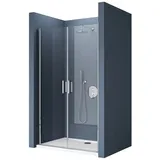SoGood doporro Nischentür dusche Duschabtrennung Duschkabine 80cm Nischendrehtür 195cm ESG-Sicherheitsglas Duschtür aus Klarglas mit Hebe- und
