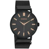 Oozoo Damen Armbanduhr Timepieces Analog Metall schwarz UOC10736 - Schwarz