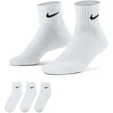 NIKE U NK EVERYDAY CSH ANKL 3PR 132 WHITE/BLACK