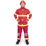 Dress Up America Rotes Feuerwehrmen-Kostüm für Erwachsene