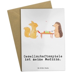 Mr. & Mrs. Panda Grußkarte Eichhörnchen Gesellschaftsspiele Medizin – Weiß – Geschenk, Sportler weiß