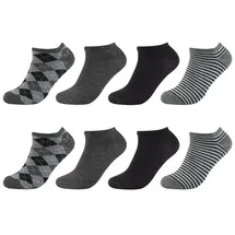 s.Oliver Sneakersocken 8er Pack Grau/Schwarz 43-46