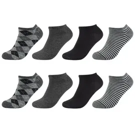 s.Oliver Sneakersocken 8er Pack Grau/Schwarz 43-46