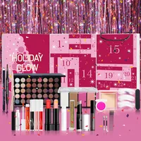Beauty Adventskalender 2024-24 Stück Überraschendes Make-up-Set Geschenke Weihnachten Schönheit Adventskalender für Frauen Mädchen Teenager Schönheit Make-up Tragbares Faltbares Make-up Beauty-Kit für