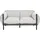 Beliani Gartensofa 144 x 80 x 96 cm Grau/Schwarz