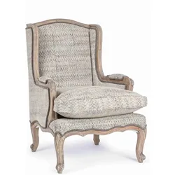 Sessel Elodie mit Baumwollbezug, Beige