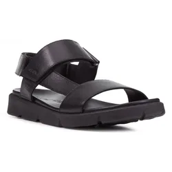 Sandale GEOX "U XAND 2S", Herren, Gr. 42, schwarz, Leder, casual, Schuhe
