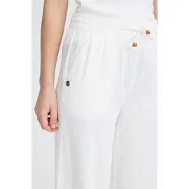 Oxmo OXAlfa Lockere Leinen-Mix-Hose Weiß 36