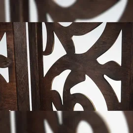 Mendler Paravent Istanbul, Raumteiler Trennwand Sichtschutz, Ornamente ~ 170x240cm, braun