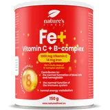 nature‚äôs finest Nature's Finest Eisen mit Vitamin C & B-Komplex Pulver 150 g
