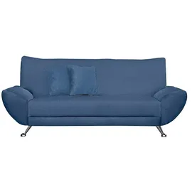 Home Affaire 3-Sitzer HOME AFFAIRE "Saltare elegant und komfortabel, toller Designfuß", blau, B:205cm H:78cm T:82cm, Kunstleder SOFTLUX;Luxus-Microfaser ALCAZAR (100% Polyester);Feinstruktur (100% Polyester), Sofas