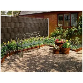 Tams Sichtschutzstreifen 255 x 19 cm Dunkelbraun Polyethylen