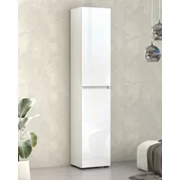 INOSIGN Mister 40 x 200 x 34 cm 2 Türen 12 Fächer hochglanz weiß / weiß