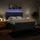 vidaXL Boxspringbett mit Matratze Blau 180x200 cm Stoff