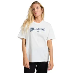 T-Shirt BILLABONG "Happy Paths", Damen, Gr. S, weiß (salt crystal), 100% Baumwolle, Langarm, Shirts