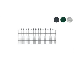 Schmuckmatten Exklusiv Anthrazit (RAL 7016) - 2418 x 900 mm - Ziergittermatte mit Spitzen - verzinkter & pulverbeschichteter Zaun - Hohe Sicherheit