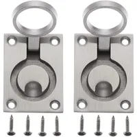 Set Mit 2 Lukengriffen Für Schiffsluken, Verdeckter Edelstahlgriff Für Schiffsluken Mit 8 Befestigungsschrauben 62 X 44 Mm