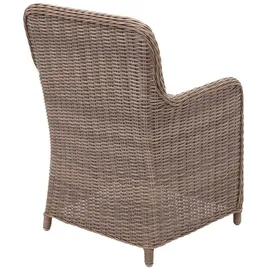MCW Poly-Rattan Garnitur 7-tlg. Beige/Grau