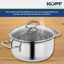 Kopf Merkur Topf-Set 4-tlg. 3 x Fleischtopf + Stielkasserolle