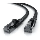 Primewire CAT 8.1 Netzwerkkabel Flach 40 Gbits, Baumwollmantel, Lan Kabel Patchkabel, Gigabit Rj45 Ethernet Cable, Flachbandkabel, Verlegekabel - 15m