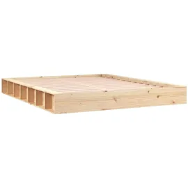 vidaXL Massivholzbett 200 x 200 cm Braun