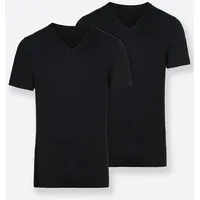 Bugatti T-Shirt 2Er Pack Bari in schwarz-dunkel-uni | Gr.: