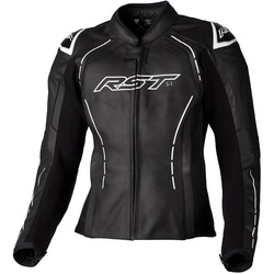 RST S1 Damen Motorrad Lederjacke, schwarz-weiss, Größe S