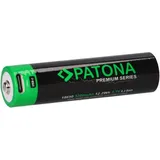 PATONA Premium 18650 Zelle Li-Ion Akku + USB-C Input 3,7V 3300mAh